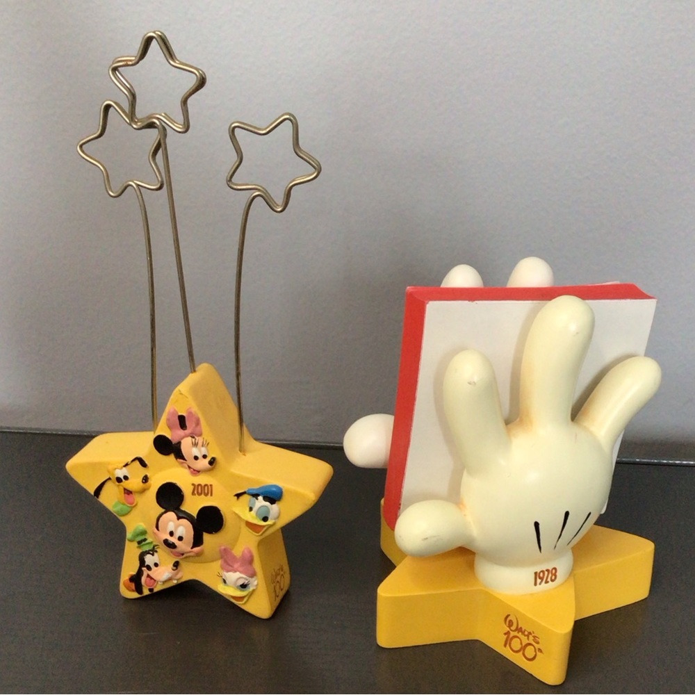 Disney desk set. Note holder and picture holder. Mickey Minnie